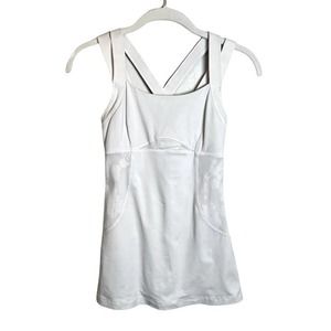 Lululemon High Support Active Tank Womens's 4 White